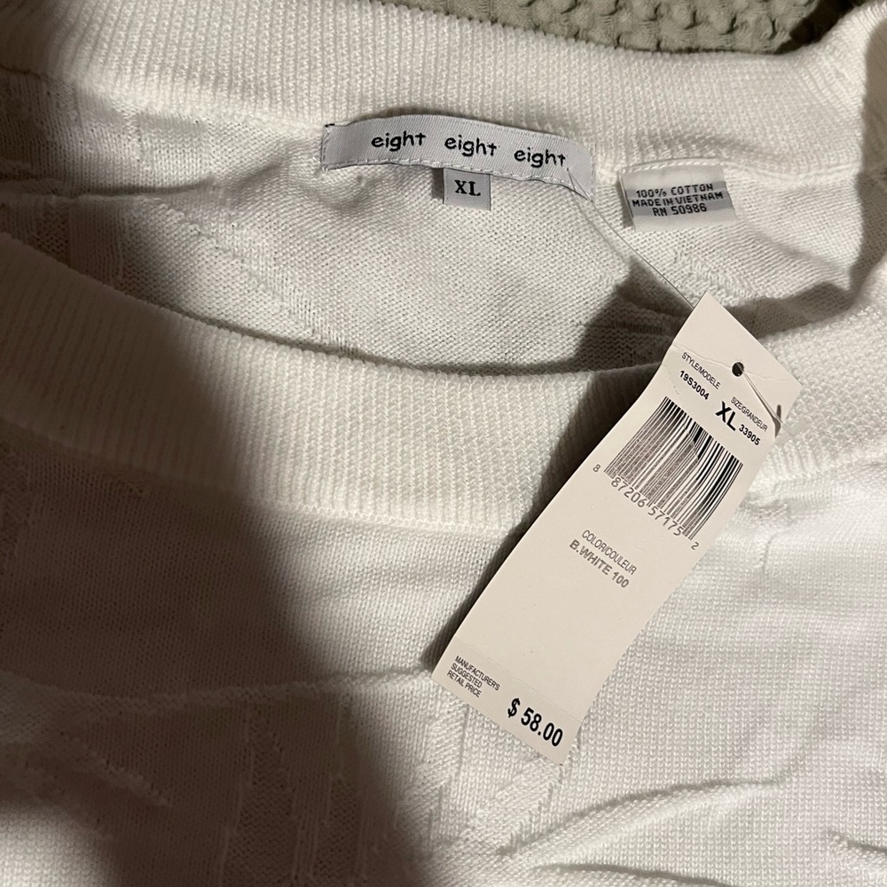 Eight Eight Eight White Textured Top - Picture 2 of 2